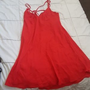 red short dress
